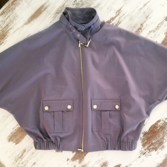 Make Offer St. John Moto Jacket Small Purple - Picture 5 of 8